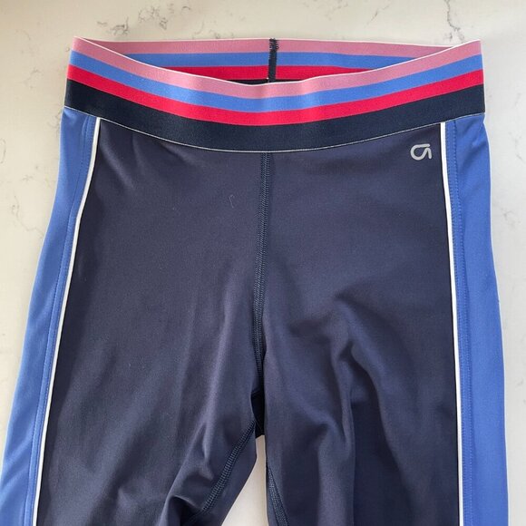 Gap Fit Eclipse Side Stripe Paneled 7/8 Length Leggings Blue White Sz S - Picture 3 of 9